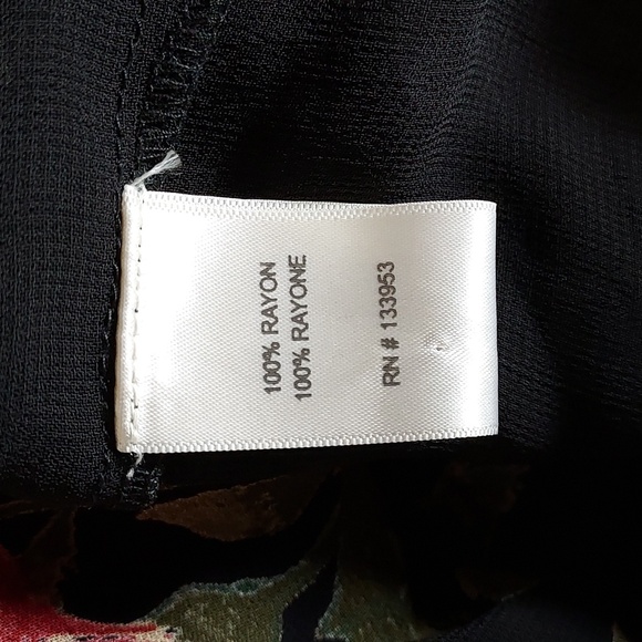 Anthropology One Fine Day Women's Sheer Jacket Top Black Floral Buttoned… - Picture 9 of 10